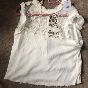 Free people lace open back top